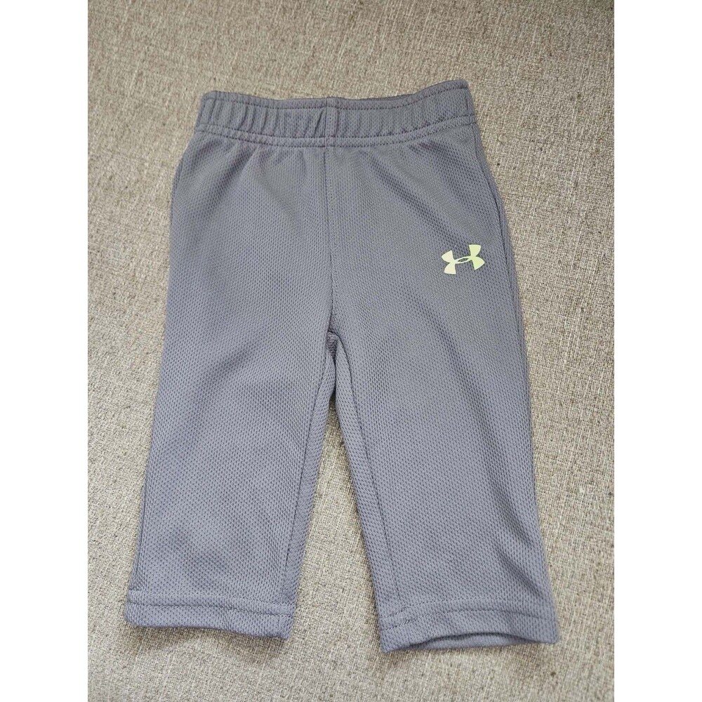 Under Armour Baby Athletic Pants 3/6M Gray Mesh Elastic Waist